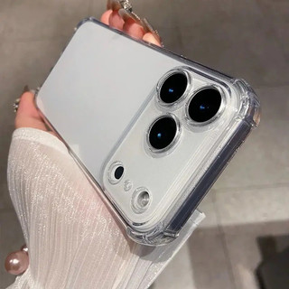 Ốp lưng trong suốt chống sốc ôm sát túi khí 4 góc cho iPhone 7 8 11 12 13 14 15 16 17 Pro Max 7P 8P