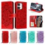 Emboss Hoa Da Ốp Lưng Điện Thoại Xiaomi Poco X8 Pro Max Datura Ví Flip Book Case Cover Funda