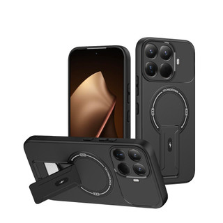 Dành Cho Xiaomi 15T Pro Ốp điện thoại Cứng Cảm Giác Da Có Chân Đế Ẩn Vỏ Từ Tính Cạnh Mềm Chống Sốc Mỏng Vỏ