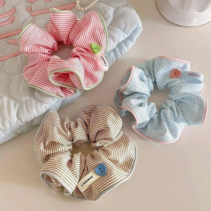Mới Sọc Nhiều Màu Sắc Scrunchies Dây Buộc Tóc Scrunchies Phụ Kiện Tóc