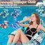 Phao bể bơi bơm hơi LEMONTREE, có cánh tay & tựa lưng Ghế ngồi nổi, Giường nổi có thể gập lại Bãi biển mùa hè