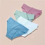 Quần lót Cotton nguyên chất dành cho nữ, màu trơn, gân, thoáng khí, thiết kế cổ điển.