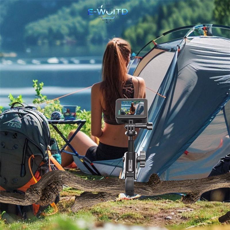 E-WOITD Xe Máy Giá Đỡ Xe Đạp Xoay 360 Tay Cầm Gắn Braet Cho Insta 360 X2 X3 X4 Go Pro 12 11 10 DJI E-WOITD
