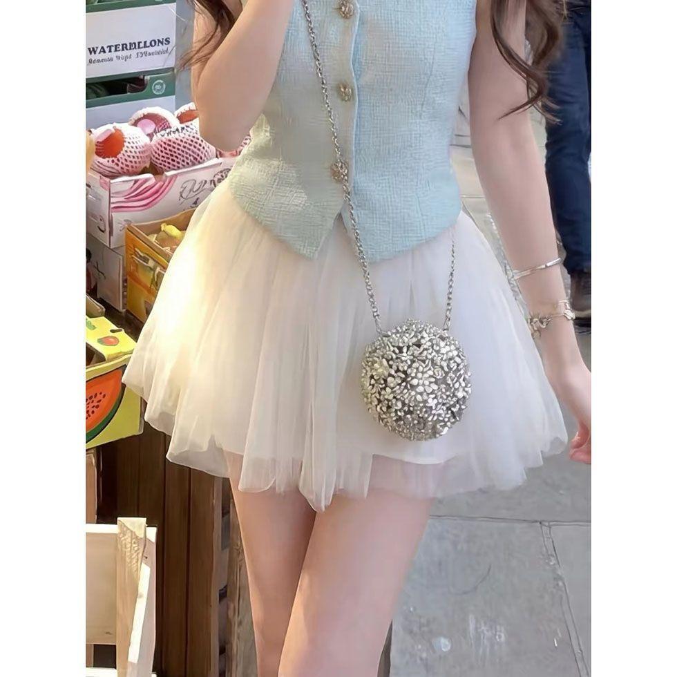 [Giảm giá 50%] Váy Pettiskirt mùa xuân hè 2026 Váy chữ a dành cho nữ cạp cao ôm hơn Váy xếp li mỏng hơn Nhìn ngắn phù hợp