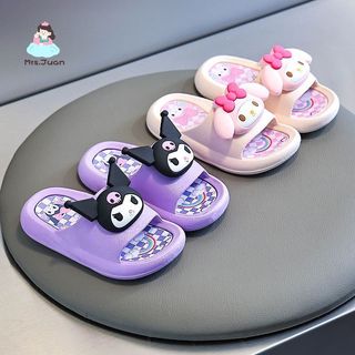 Dép cho bé gái – Hình My Melody & Kuromi, mềm mại, đế chống trượt, thoáng khí, dùng trong nhà & tắm