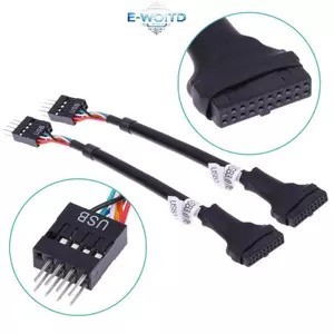 E-WOITD USB 3.0 20-Pin Nam Sang USB 2.0 9 Chân Bo Mạch Chủ Đầu Nữ Adapter Cáp E-WOITD