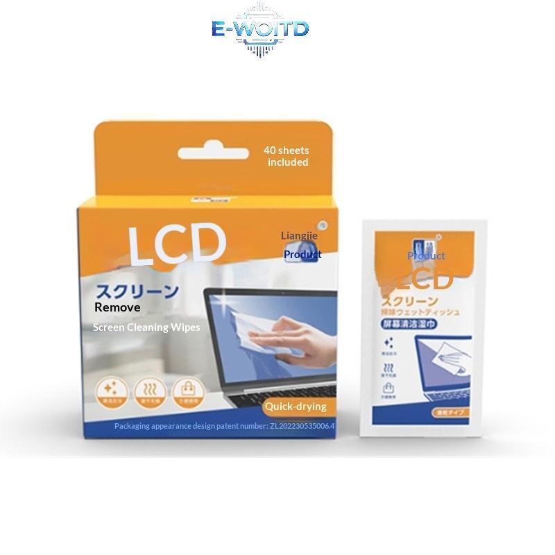 Khăn lau PC E-WOITD 40 Pa - Vải lau màn hình khô và ướt cho ô tô, điện thoại, máy tính bảng, máy tính xách tay, TV và màn hình E-WOITD