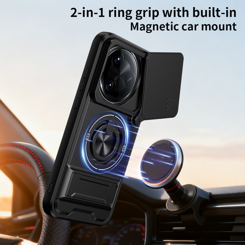 Ốp Điện Thoại Đa Năng Sang Trọng Thích Hợp Cho Xiaomi Poco F7 Pro F7 Ultra 5G Dây 360°Giá đỡ vòng có vỏ máy ảnh Vỏ bảo vệ toàn diện chống sốc