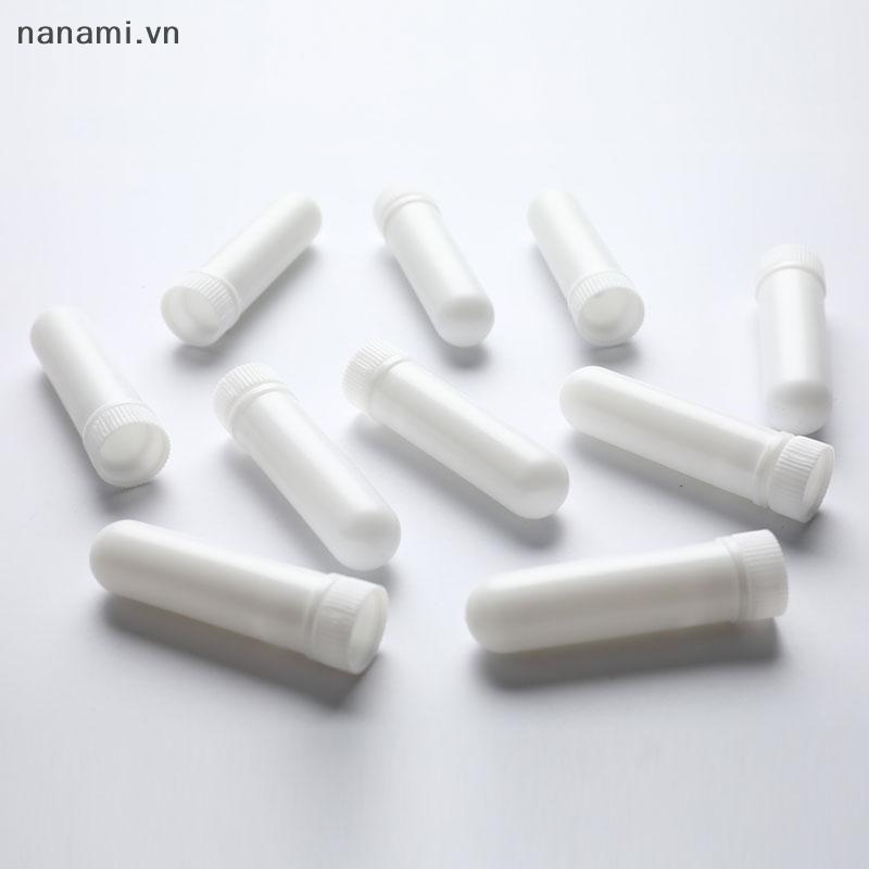 [nanami] 10 Ống hít bằng hương liệu Sti Ống hít mũi trắng rỗng [VN]