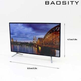 Nhà Búp Bê Truyền Hình Thu Nhỏ Tivi Giả Vờ, Màn Hình PP Có Chân Đế, Phù Hợp Cho Bé Trai/Bé Gái, Phòng Ngủ, Phòng Khách