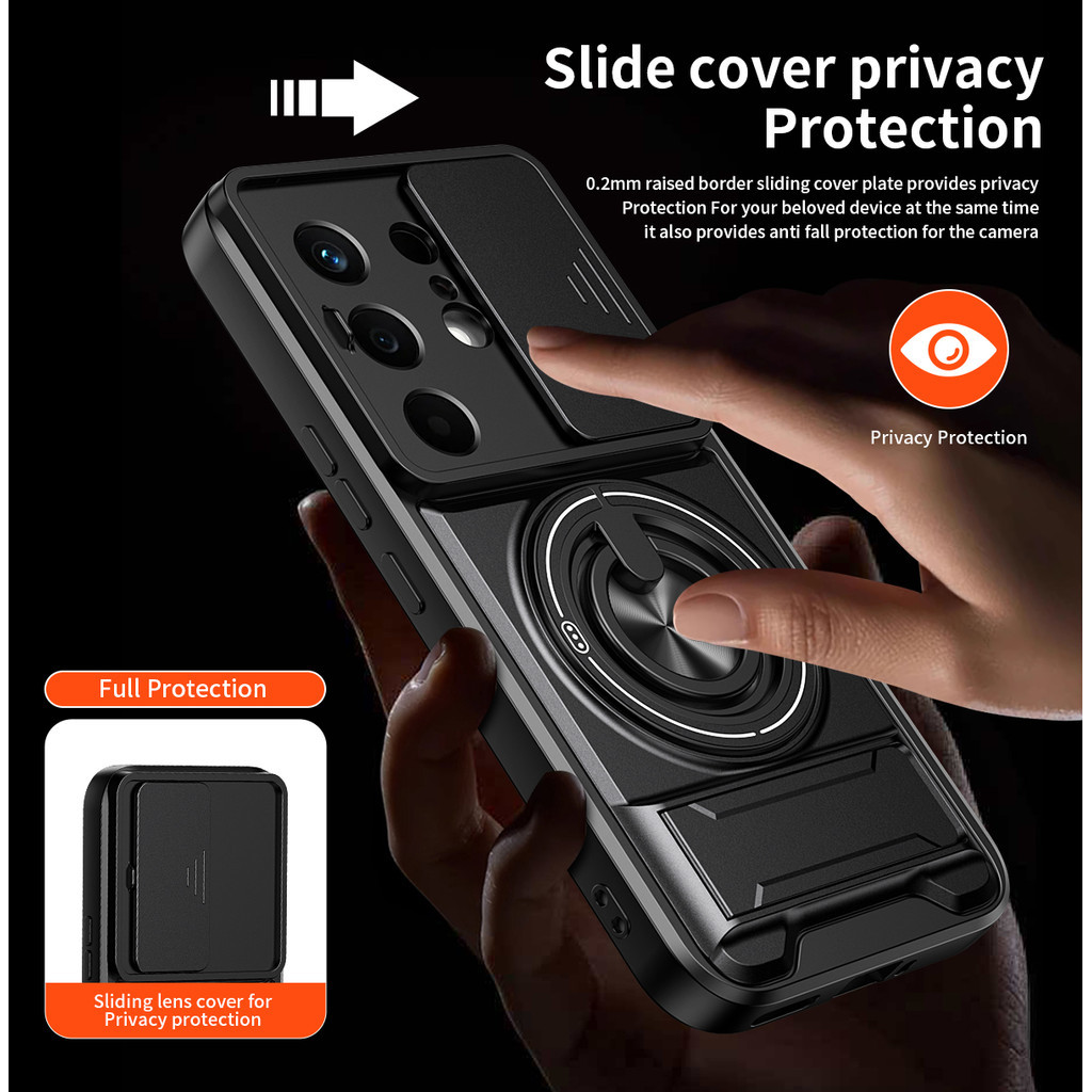 Ốp Điện Thoại Đa Năng Sang Trọng Thích Hợp Cho Tecno Camon 50 Pro 30 40 4G 5G Dây 360°Giá đỡ vòng có vỏ máy ảnh Vỏ bảo vệ toàn diện chống sốc
