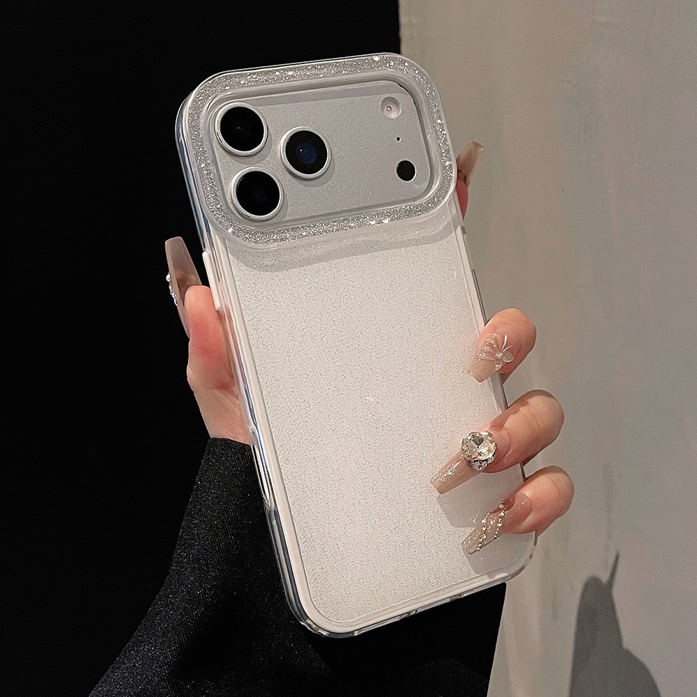 Ốp Điện Thoại Acrylic 2 Trong 1 Lấp Lánh Cho iPhone 17 Pro Max 16 15 14 13 12 11 Vỏ Bảo Vệ Chống Sốc