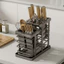 Kệ Đựng Dao Nhà Bếp Inox 304 Cao Cấp TORO Giá Để Dao Kéo Đa Năng Chống Gỉ, Thoát Nước Nhanh, Gọn Gàng Sang Trọng