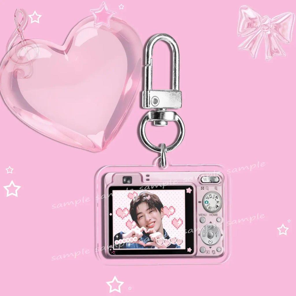 Móc khóa K‑pop Cortis Keonho, hình máy ảnh dễ thương phong cách kawaii, chất liệu acrylic, SEONGHYEON JUHOON JAM