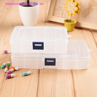 Toplanswatchstore Clear 5 / 6 lưới Kẹp tóc bằng nhựa cầm tay Hộp đựng đồ trang sức Phụ kiện Người tổ chức Đồ dùng du lịch gia đình có chống bụi hợp tác trang điểm VN