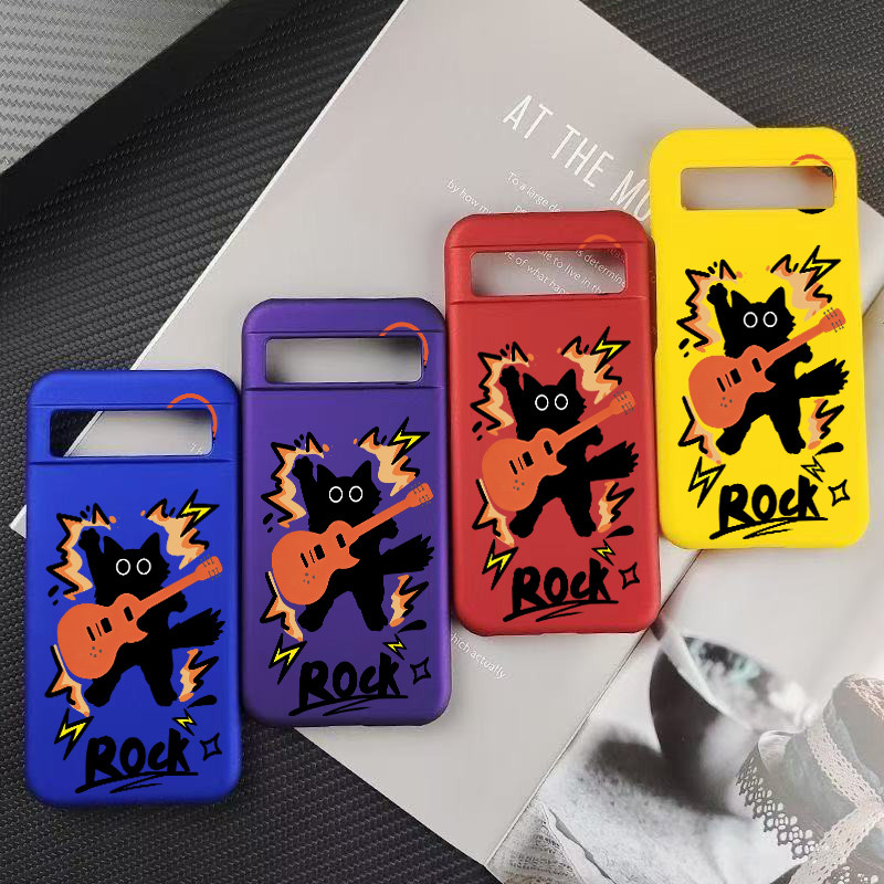 Dành Cho Google Pixel 11 Pro 10A 10 Pro XL 9A Pixel 8 7A 7Pro 6A 5A "ROCK Cat" Micro Matte Mỏng Vỏ Điện Thoại / Quấn Nửa Google Pixel Cover