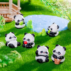 Nhựa Điêu Khắc DIY Micro Phong Cảnh Vườn Trang Trí Thu Nhỏ Thủ Công Gấu Trúc Mini Để Bàn Cây Cảnh Phụ Kiện Trang Trí Xe Hơi 1PC