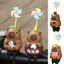 Xe Trang Trí Xe Máy Phụ Kiện Capybara Cối Xay Gió Đồ Chơi DIY Trang Trí Xe Máy Decora Anime Dễ Thương Xe Đạp