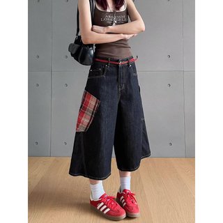 Quần short denim nam ESEA, phong cách đường phố thương hiệu thời trang Mỹ, phong cách trung tính chất lượng cao