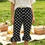 Quần legging dài đến đầu gối mùa hè dành cho nữ Slim Fit Stylish Dot Print Viền xù Quần Capri Mid Rise