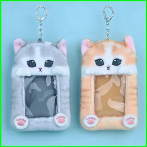 HT3 Dễ Thương Mướp Mèo Sang Trọng IC Thẻ Quà Tặng Cho Bé Gái Túi Mặt Dây Chuyền Móc Khóa Xe Buýt Trường Tàu Điện Ngầm Thẻ Bao Bảo Vệ T