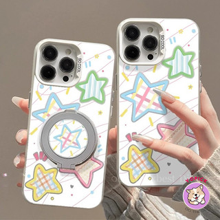 Ốp điện thoại hình ngôi sao kẻ sọc đầy màu sắc cho IPhone17 16 15 14 13 12 11xs xsmax 7plus Bạc Anime Sinh Viên Hoa CY