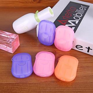 Bộ 5 Hộp Xà Phòng Giấy Bỏ Túi Dùng Một Lần - Xà Bông Mini Kháng Khuẩn Hương Thơm Nhẹ Phù Hợp Cho Người Hay Đi Sự Kiện
