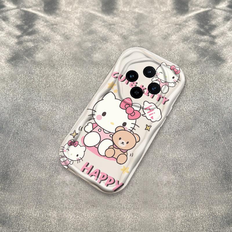 Thích hợp cho Redmi 14C 3D Wave Soft TPU Kitty Rilakkuma Vỏ điện thoại chống sốc