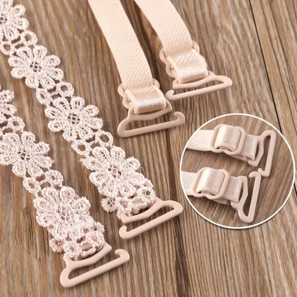 HOBBYIN 1 Dây đeo áo ngực vô hình, Dây đeo Áo lót hoa liền mạch, Dây đeo vai trong suốt có thể điều chỉnh chống trượt rỗng cho chương trình thời trang và trang phục không lưng