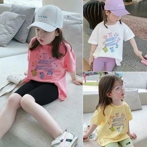 Sét Bé Gái 3 MÀU HỌA TIẾT GẤU HONEY K.Kid Bộ Mùa Hè Chất Cotton Mềm Mát Size 8-20kg M99