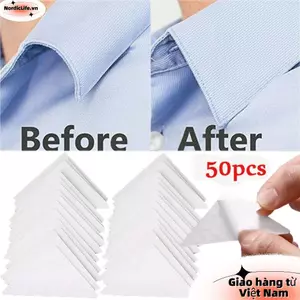 NORDICLIFE 50 CÁI Giá đỡ cổ áo Shaper, Miếng đệm cố định cổ chống lật tự dính, Áo sơ mi vô hình PVC thực tế Hỗ trợ nam giới