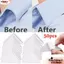 NORDICLIFE 50 CÁI Giá đỡ cổ áo Shaper, Miếng đệm cố định cổ chống lật tự dính, Áo sơ mi vô hình PVC thực tế Hỗ trợ nam giới