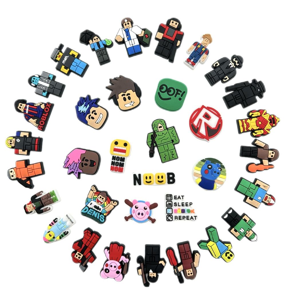Set charm gắn dép cross ROBLOX, Nút gắn sticker dép cross trang trí cham 2D hoạt hình CROSS TREND