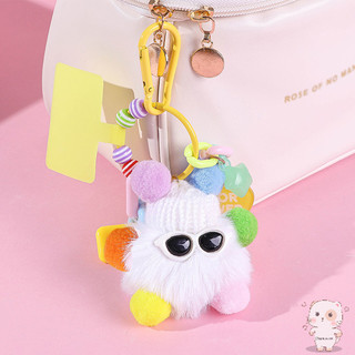 【Chamvn】Mặt dây chuyền túi xách hình quái vật cục than nhỏ dễ thương dây treo điện thoại hình búp bê nhồi bông