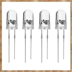 100 Cái / lô 5Mm Đèn LED Uv Tròn Siêu Sáng Nước Trong Suốt Đèn Led Màu