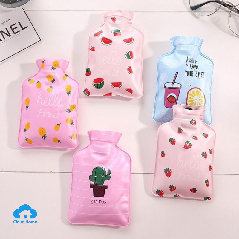 Túi sưởi tay mini chống nổ chứa nước nóng dành cho trẻ em và học sinh, có hình hoạt hình.