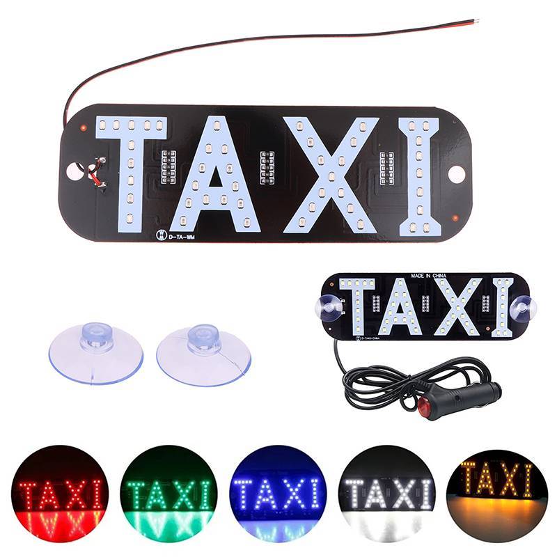 Bigapple 12V Đèn LED Nhiều Màu Sắc Taxi Kính Chắn Gió Đèn Báo Phụ Kiện Ô Tô Trống Cab Ký Đèn RDG