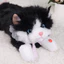 SUNKISSD Mô phỏng Đồ chơi sang trọng cho mèo, Búp bê sang trọng Ragdoll mềm bằng giọng nói, Lông tơ có yếm Hoạt hình dễ thương Mô phỏng mô phỏng mô hình mèo con trẻ em