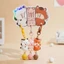 SMILE 3 Bộ Móc Khóa Động Vật, Móc Khóa Chụp Từ Tính Hoạt Hình, Charm Mini Nhựa Ba Lô Quyến Rũ Bạn Bè