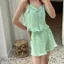 Quần short kẻ sọc mùa hè cho bé gái Bộ đồ ngủ nhỏ ngọt ngào Bộ đồ mặc nhà mùa hè dành cho nữ