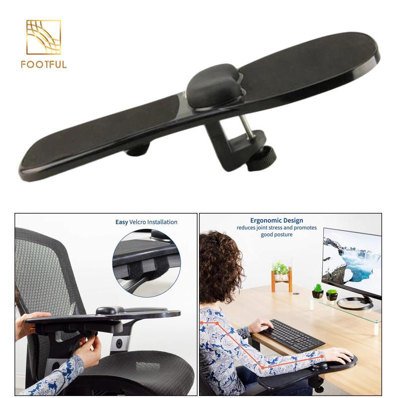 Máy tính Arm Rest Mouse Pad Tay vịn Khay nền tảng gắn vào bàn / ghế