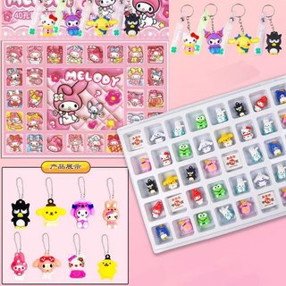 Hộp Mù Bất Ngờ 40 Miếng Kuromi My Melody ABS Chất Liệu An Toàn Sưu Tập Móc Khóa Quà Tặng Cho Bé Gái