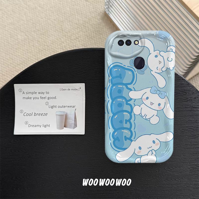Ốp Cho OPPO A5S A12 F9 F9 Pro Phim Hoạt Hình Kem Sanrio Cặp Đôi Mềm TPU 3D Sóng Silicon Vỏ Điện Thoại