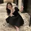 Váy chữ A tay phồng ngọt ngào kiểu Pháp với nơ nhỏ, phù hợp mùa hè