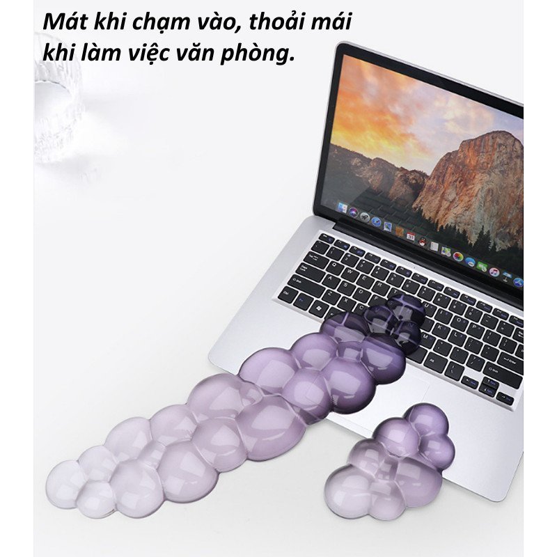 đệm cổ tay silicon hình đám mây chống trượt giảm đau cổ tay cho game thủ văn phòng chống ẩm