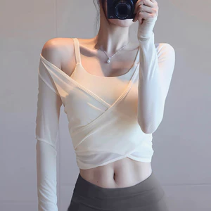 Tay Dài Có Miếng Lót Ngực, Sling Two-Piece Cho Yoga và Pilates - Thời Trang, Nâng Hông