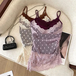 Đồ ren hai mảnh dễ thương cho bé gái, phù hợp với áo vest giả và slim-fit, thời trang đi dạo phố và hộp đêm.