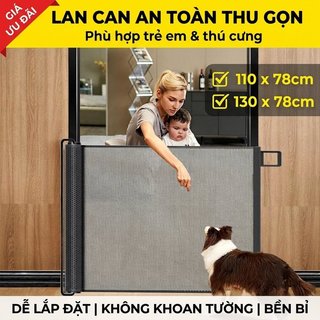 Cổng an toàn cho bé có thể thu vào Bảo vệ cửa cầu thang Lưới PVC có thể điều chỉnh Bảo vệ gia đình trong nhà