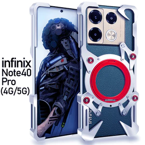 Sang Trọng Zimon Kim Loại Mới Thor Hạng Nặng Giáp Kim Loại Nhôm Ốp Lưng Điện Thoại infinix GT 30 10 20 note 40 50 pro + Mặt Sau Fundas Coques