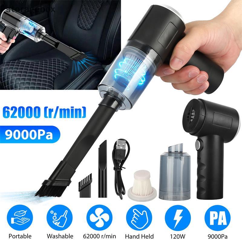[Hộp lưu trữ] Máy hút bụi không dây 2 trong 1 Sử dụng kép cho gia đình và ô tô Máy hút bụi mạnh mẽ công suất cao 120W Đẹp